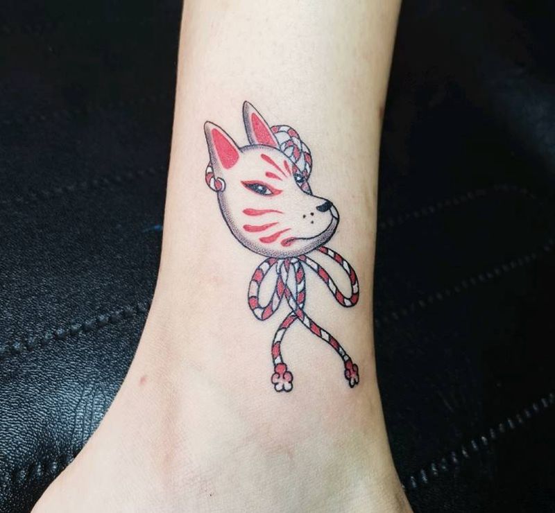 日式面具纹身图片_老传统新传统纹身图案