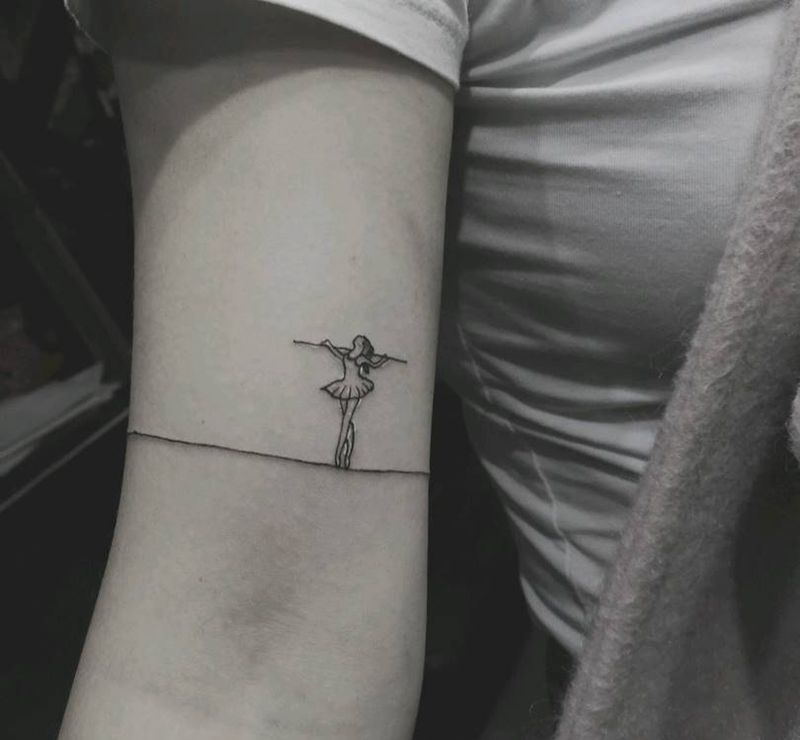 芭蕾舞者纹身图片