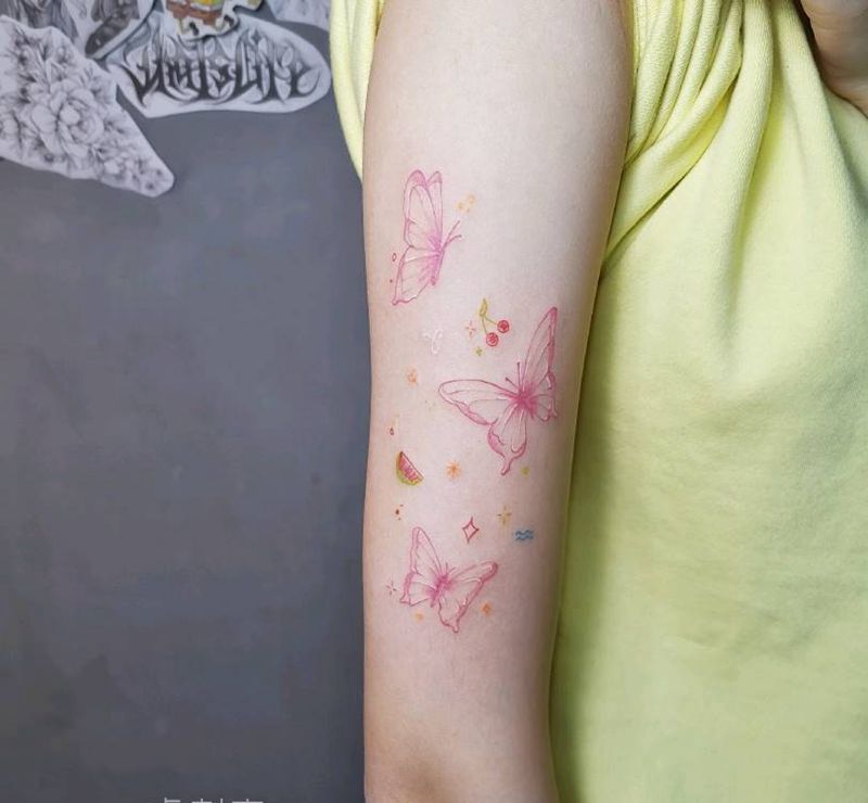 蝴蝶纹身图片_水彩纹身图案