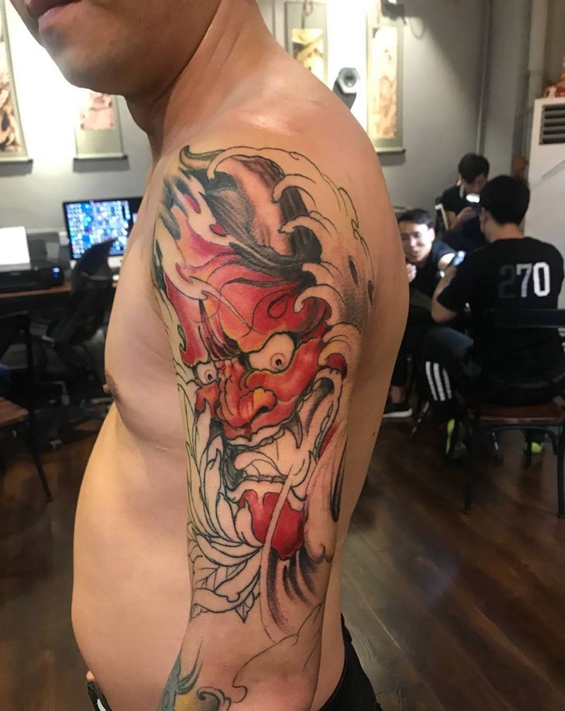 彩色般诺纹身图片