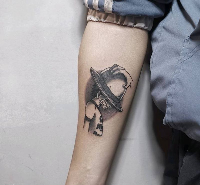 路飞纹身图片_手臂纹身图案