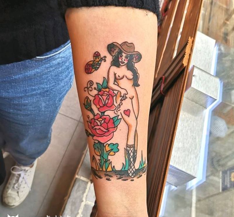 school女郎纹身图片