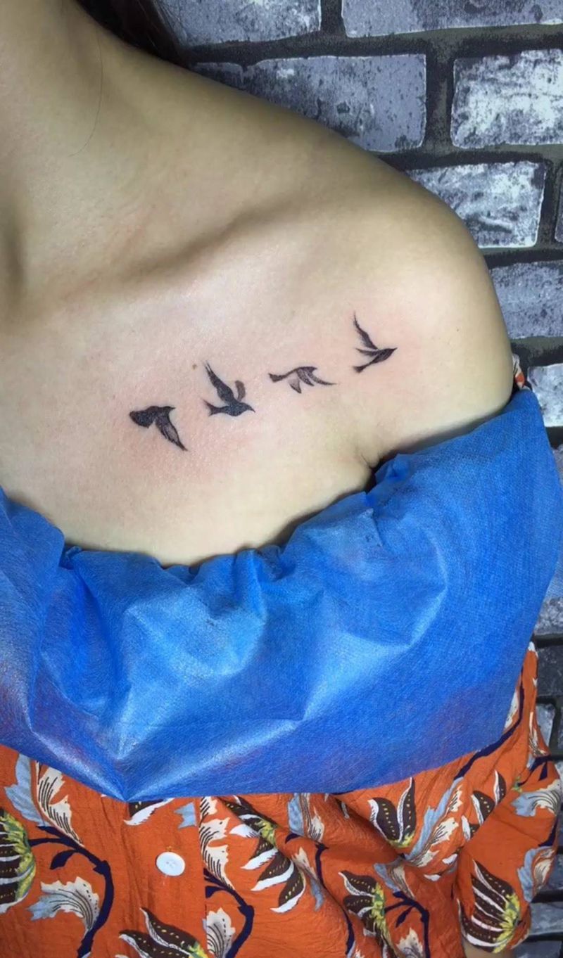 小燕子纹身图片