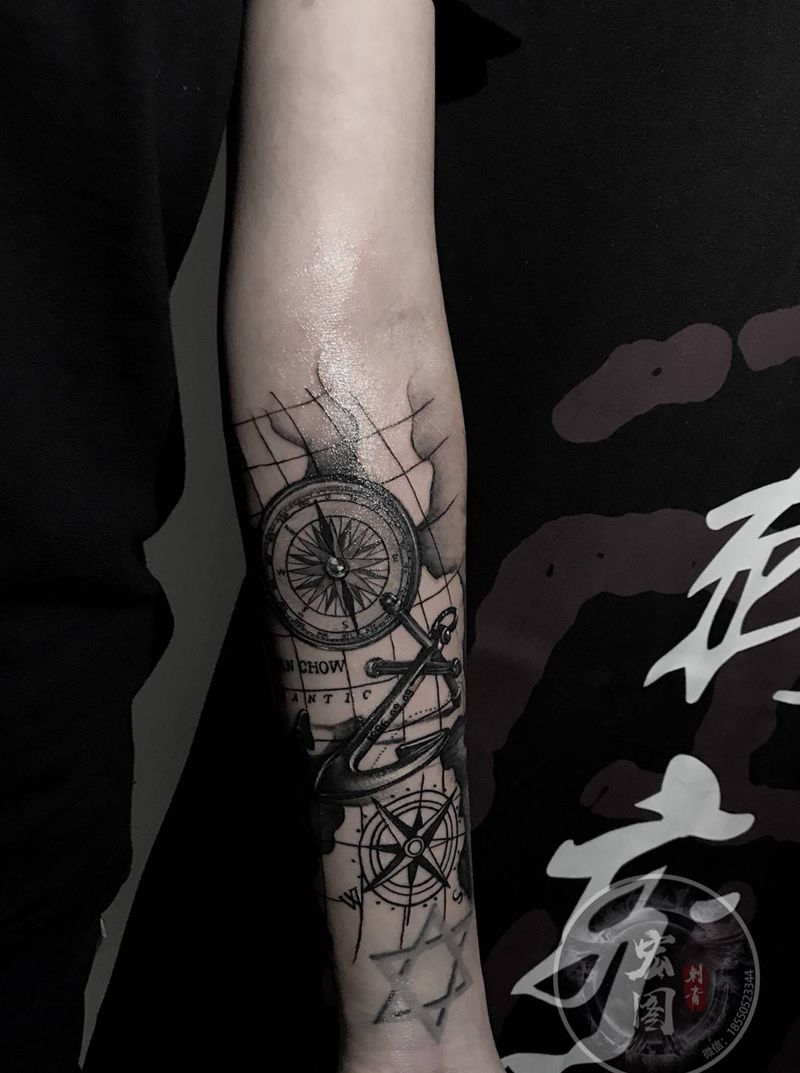 包小臂纹身图片_成品手臂手部欧美清新写实字符静物原创纹身图案