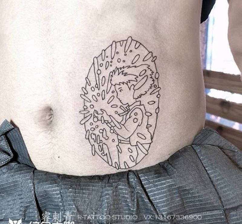 动漫线条纹身图片