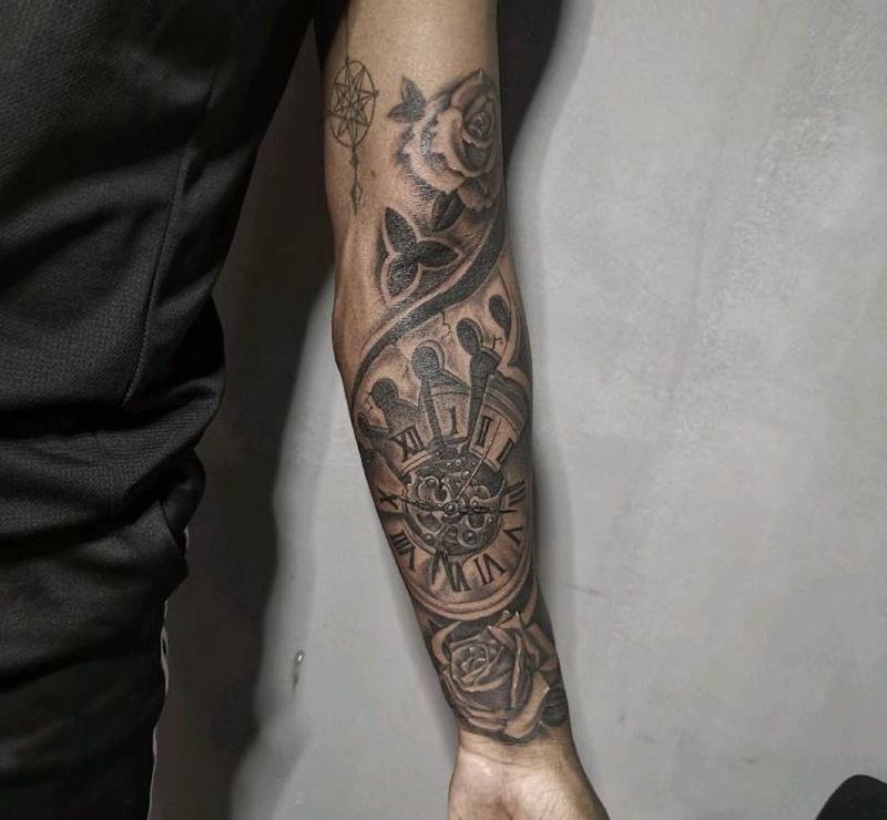 欧美小臂纹身图片_手臂欧美写实纹身图案