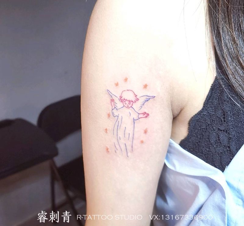 小天使纹身图片