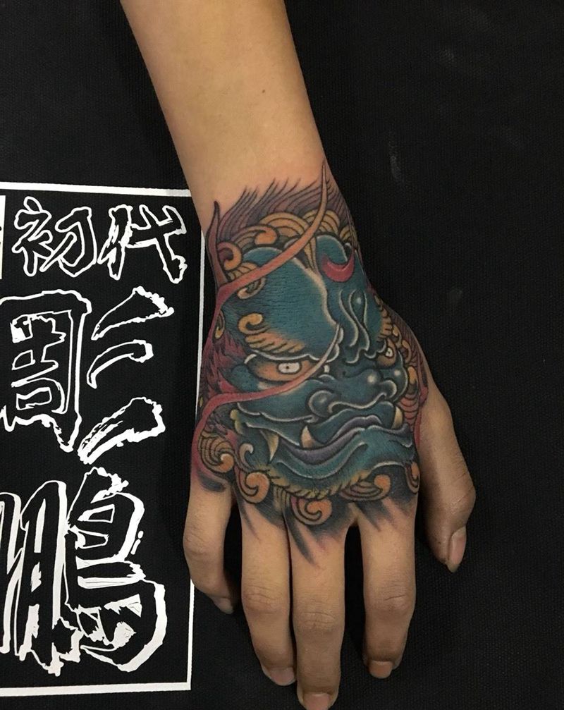 bb纹身图片_成品手部传统纹身图案