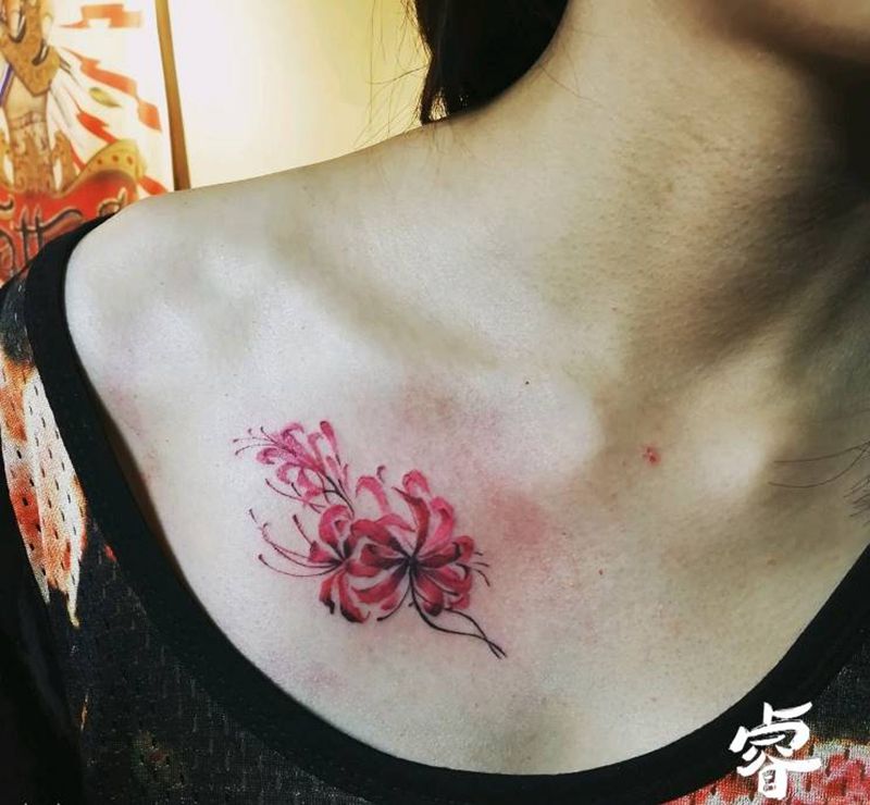 彼岸花纹身图片
