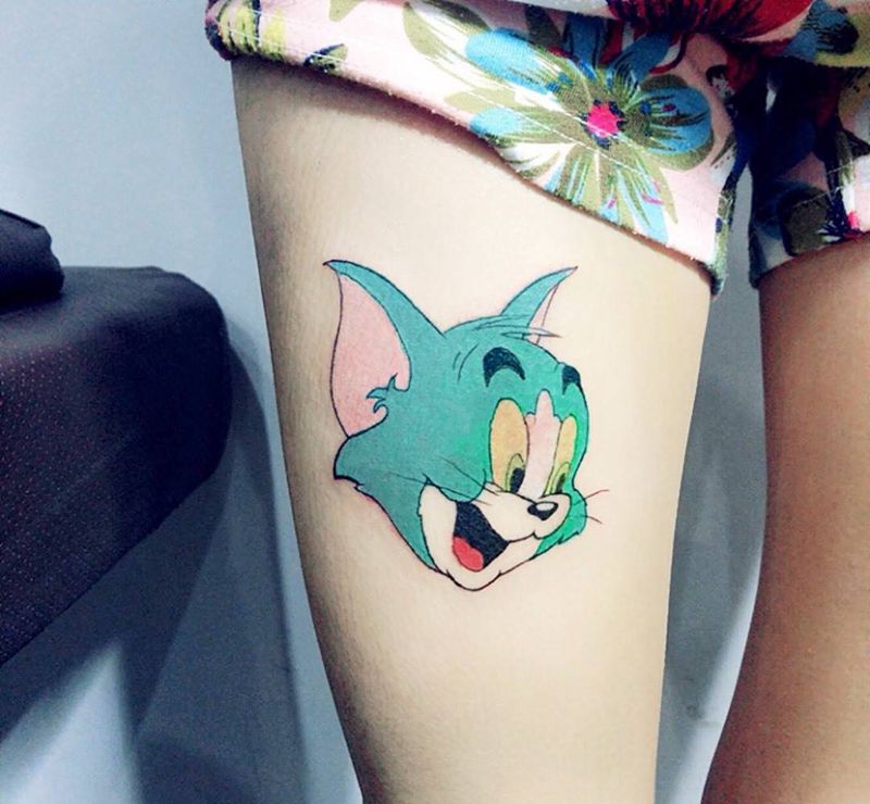 猫和老鼠纹身图片