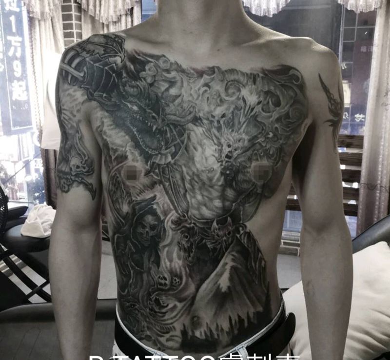 未完成纹身图片