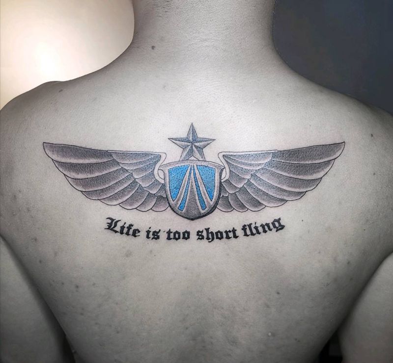 空军标纹身图片_欧美写实纹身图案