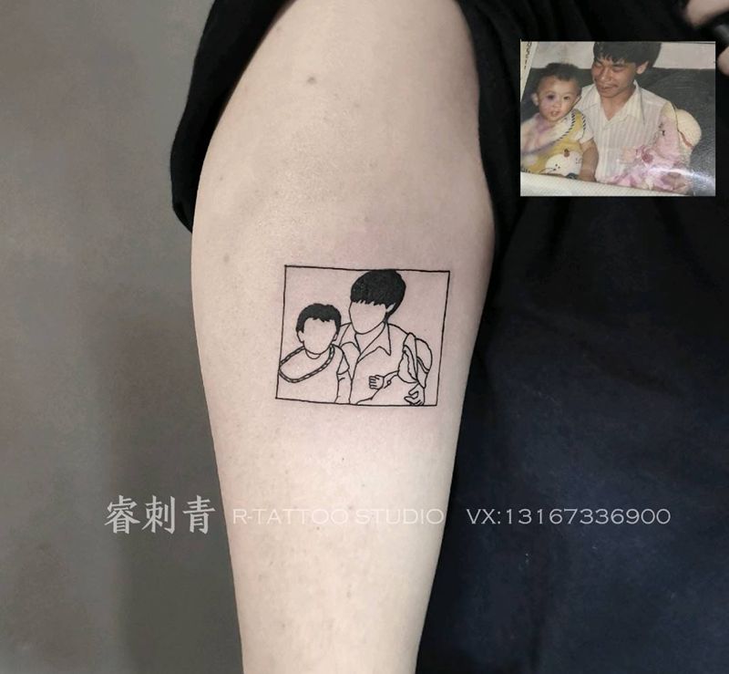 纪念照片纹身图片