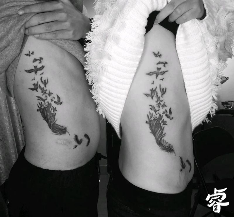 羽毛纹身图片