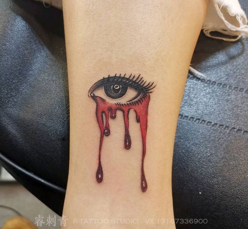 眼睛纹身图片_欧美写实纹身图案