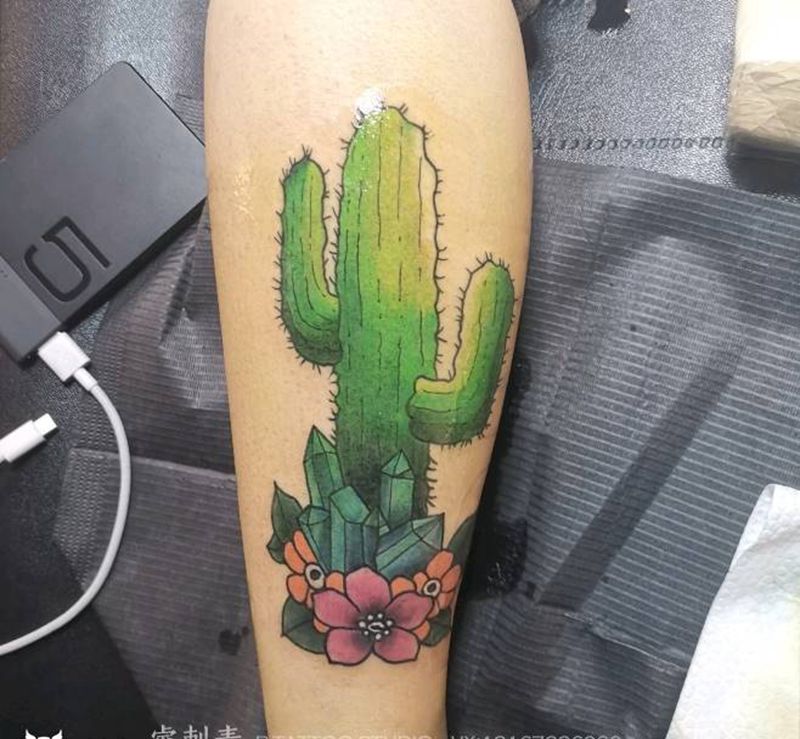 仙人掌纹身图片