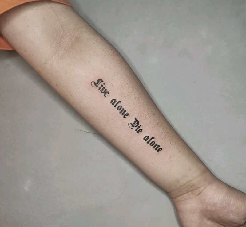 哥特字体纹身图片_花体字纹身图案