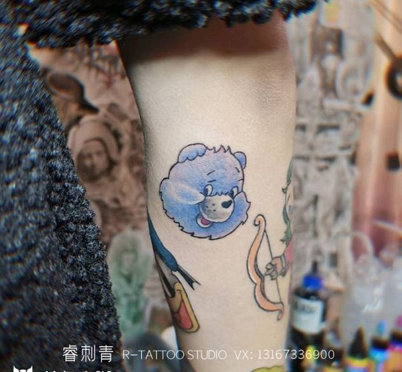 熊纹身图片_手臂New SchoolOld School纹身图案