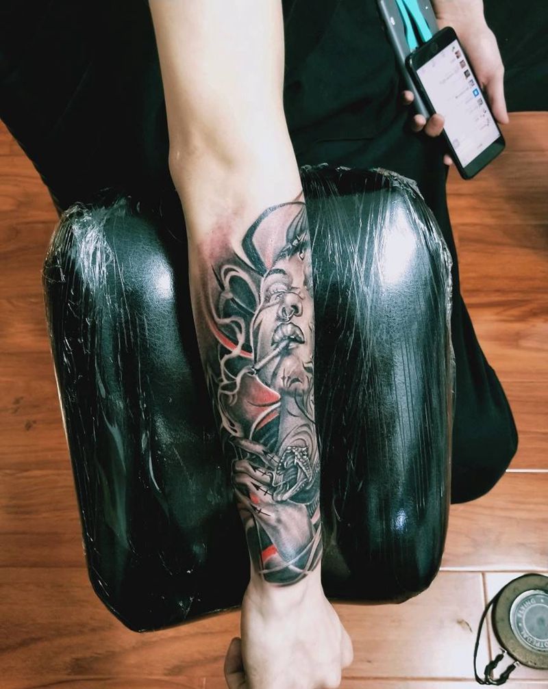 写实图纹身图片_手部纹身图案