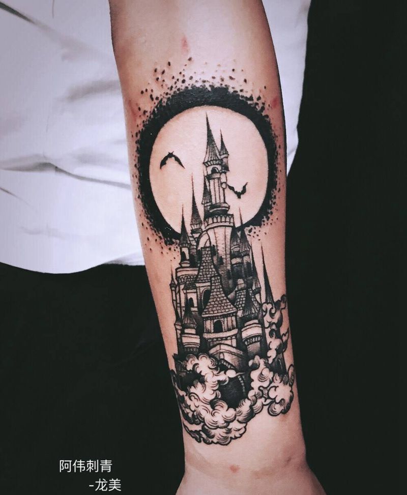 城堡纹身图片