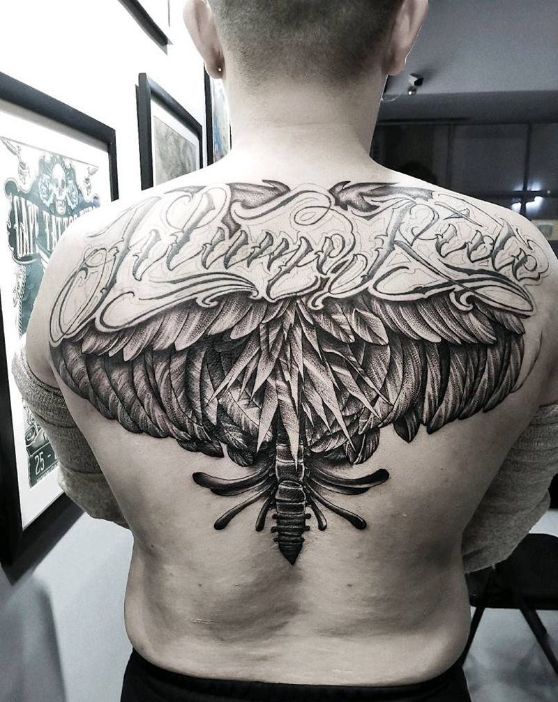 翅膀纹身图片