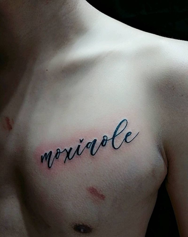 英文纹身图片_胸部纹身图案