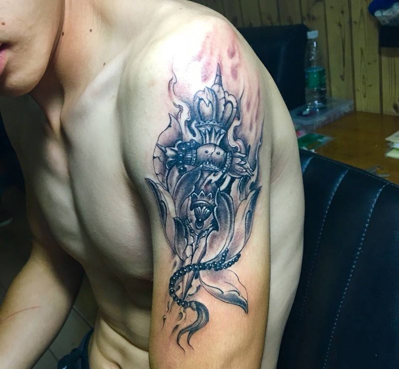 降魔杵纹身图片