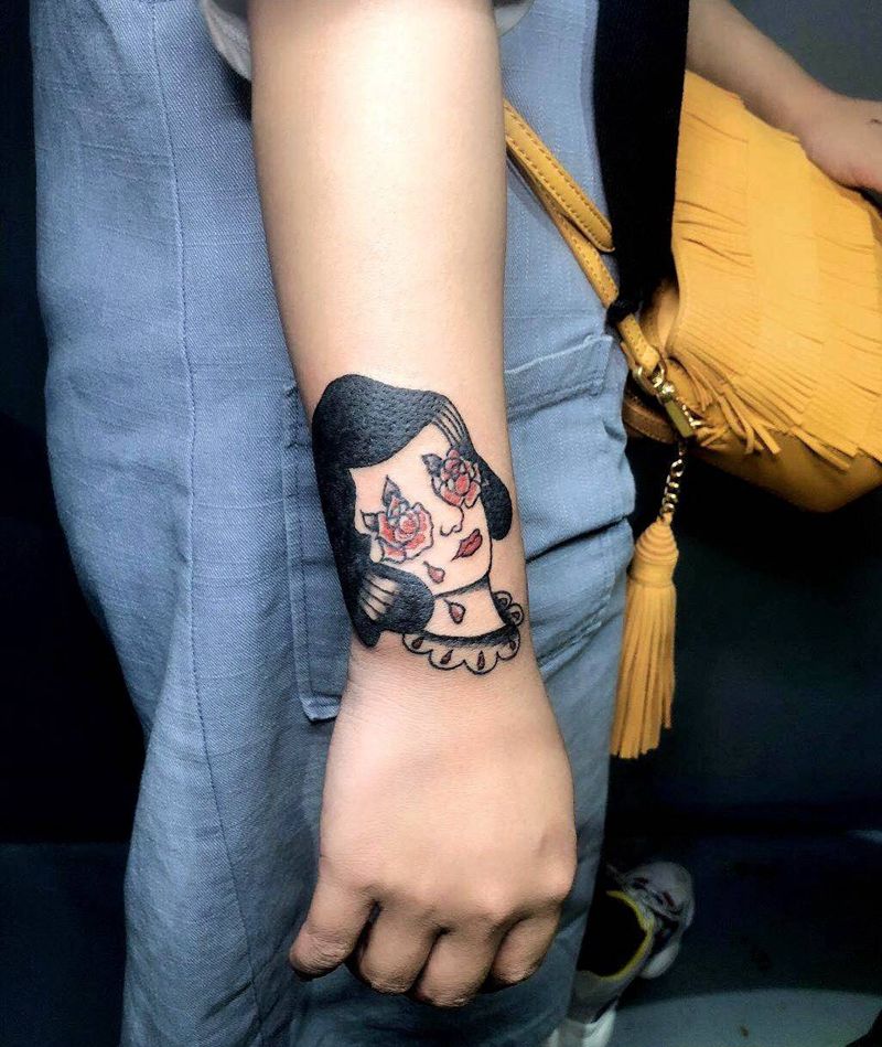 插画风纹身图片_手臂纹身图案