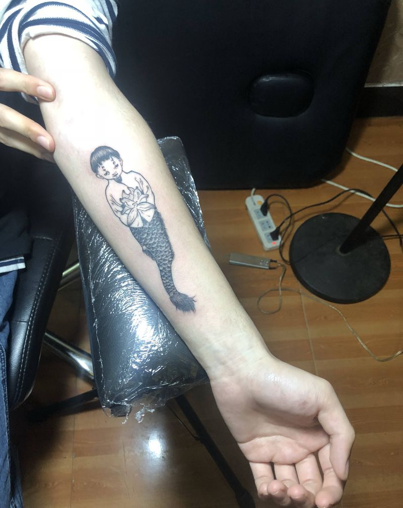 河童纹身图片_手臂纹身图案