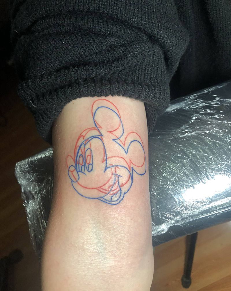 3D米奇纹身图片_手臂纹身图案