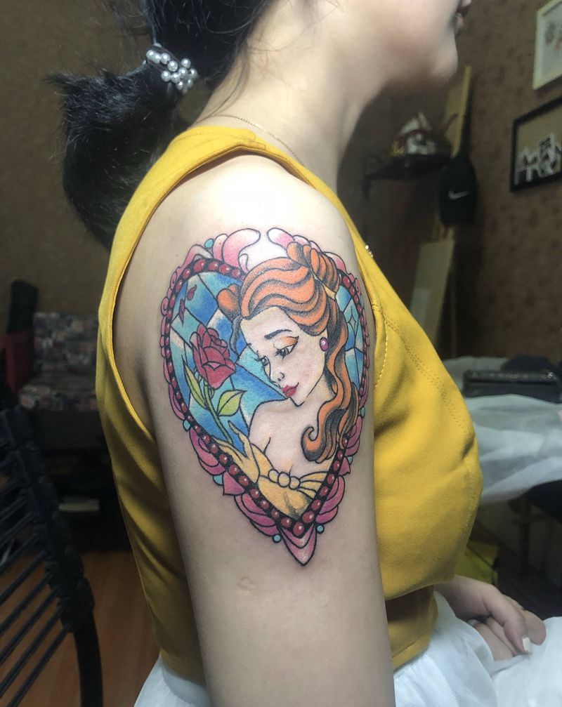 小美女？纹身图片_手臂New School纹身图案