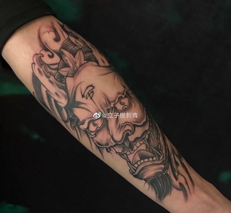 般若纹身图片_手臂新传统纹身图案