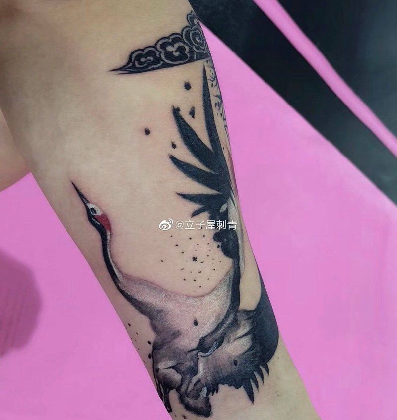遮盖旧图纹身图片_手臂水墨纹身图案