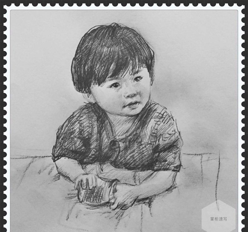 速写纹身图片_成品写实肖像人物纹身图案