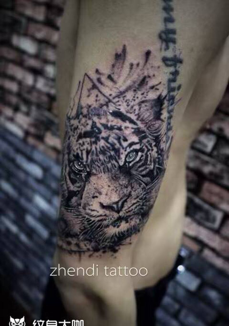 虎纹身图片