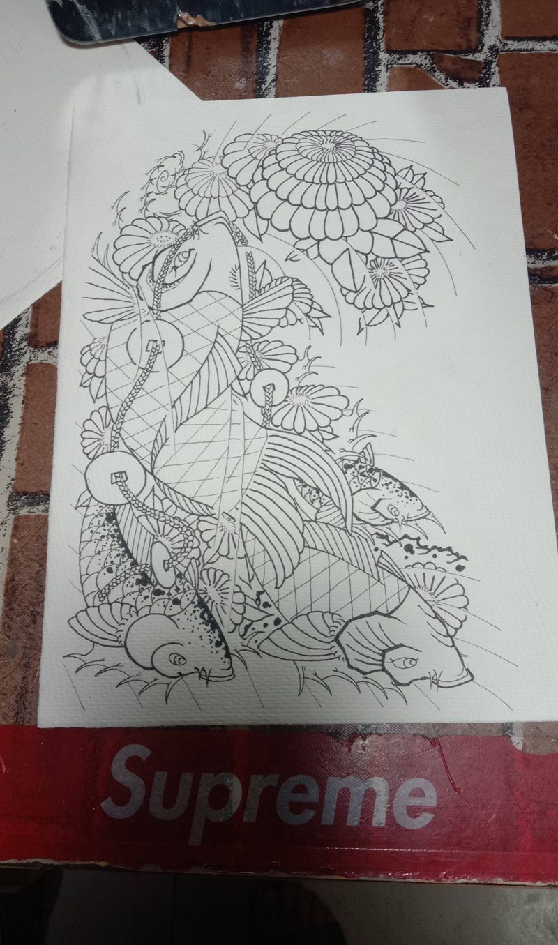 半甲纹身图片_胸部老传统纹身图案