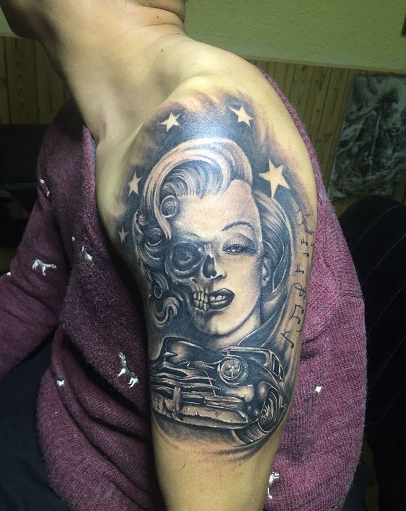 双面梦露。。。纹身图片