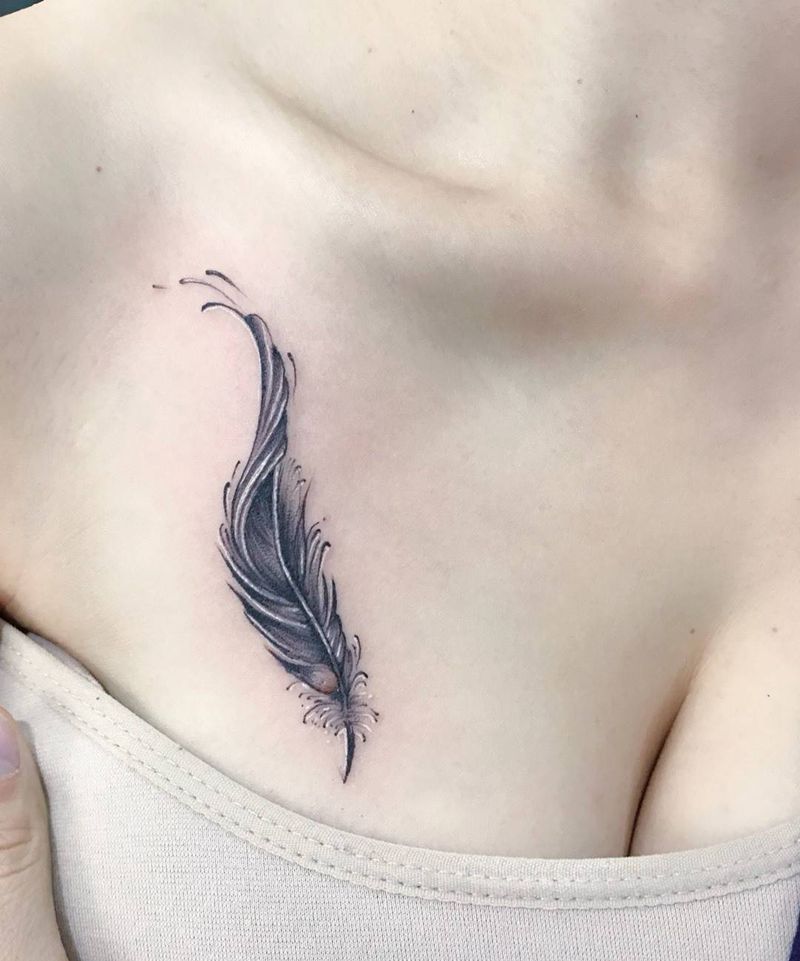羽毛纹身图片