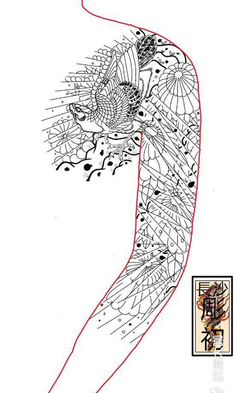 日式老传统纹身图片_手臂老传统纹身图案