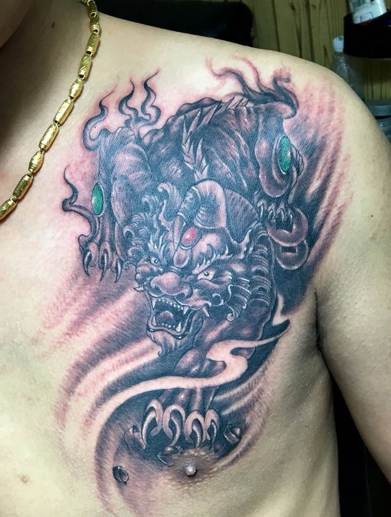 招财进宝貔貅纹身图片