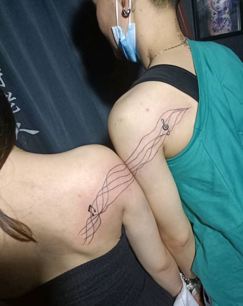 情侣纹身纹身图片_肩部纹身图案
