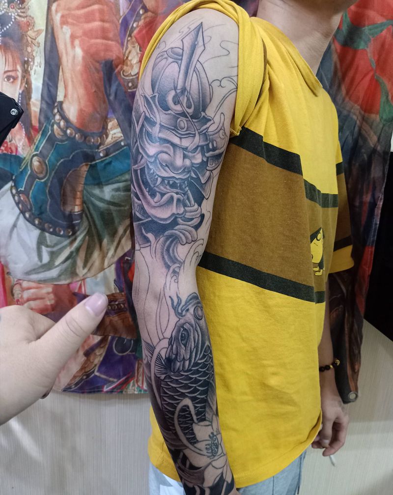 修改老线条，下次继续纹身图片_手臂纹身图案