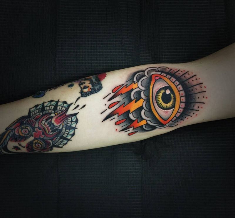 school眼睛纹身图片