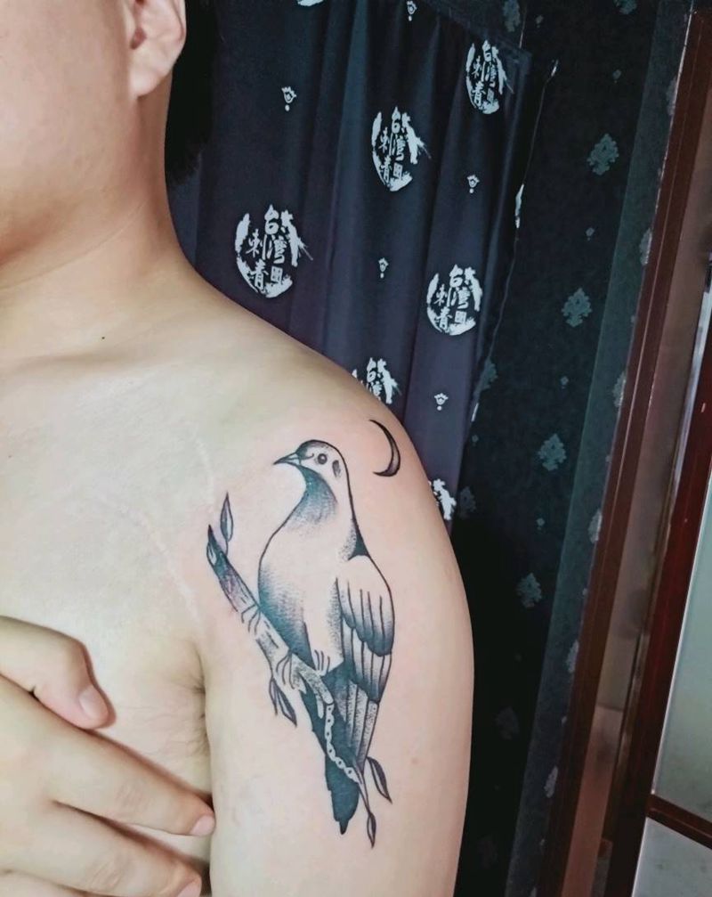 鸽子纹身图片_手臂纹身图案