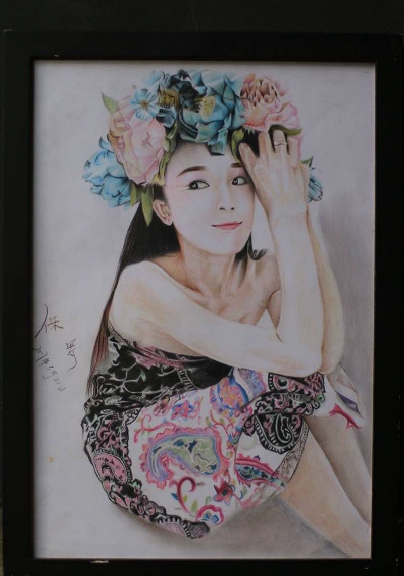 彩铅画纹身图片