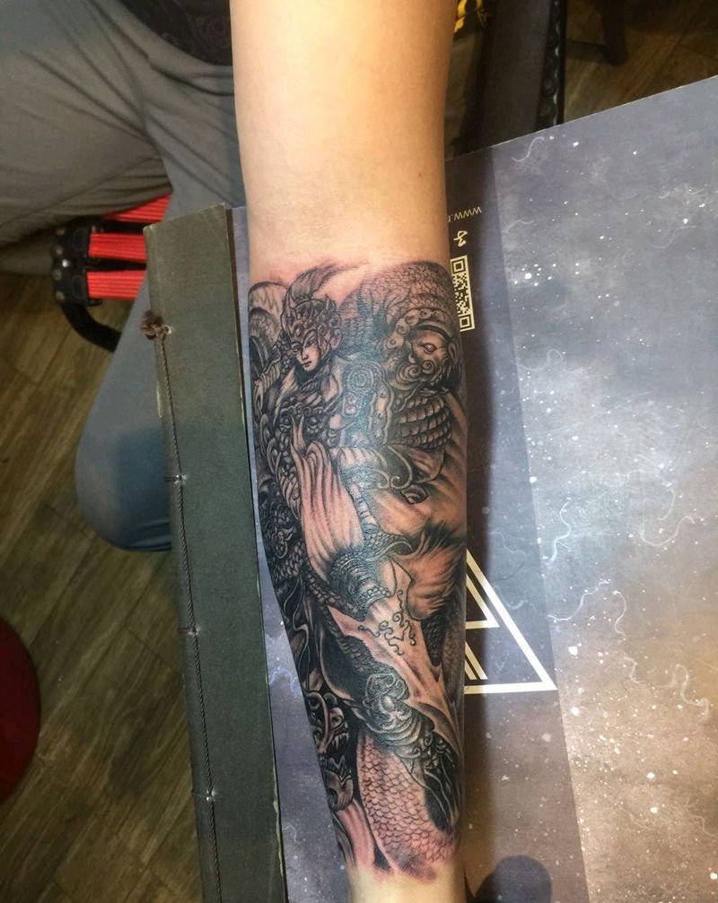 额，赵云纹身图片