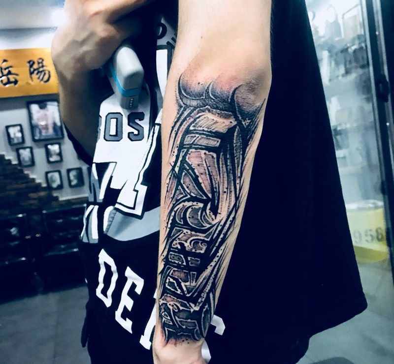 黑暗个性字体。纹身图片