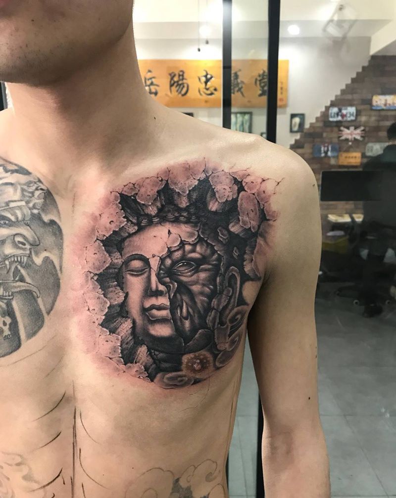 佛魔纹身图片