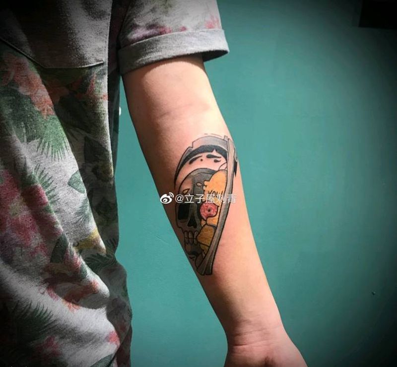 New school纹身图片_手臂New School纹身图案