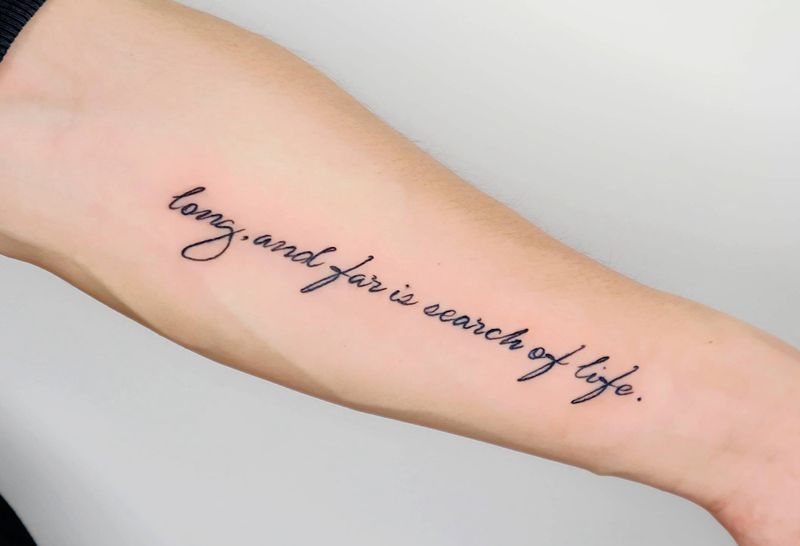 小清新英文纹身图片_花体字纹身图案